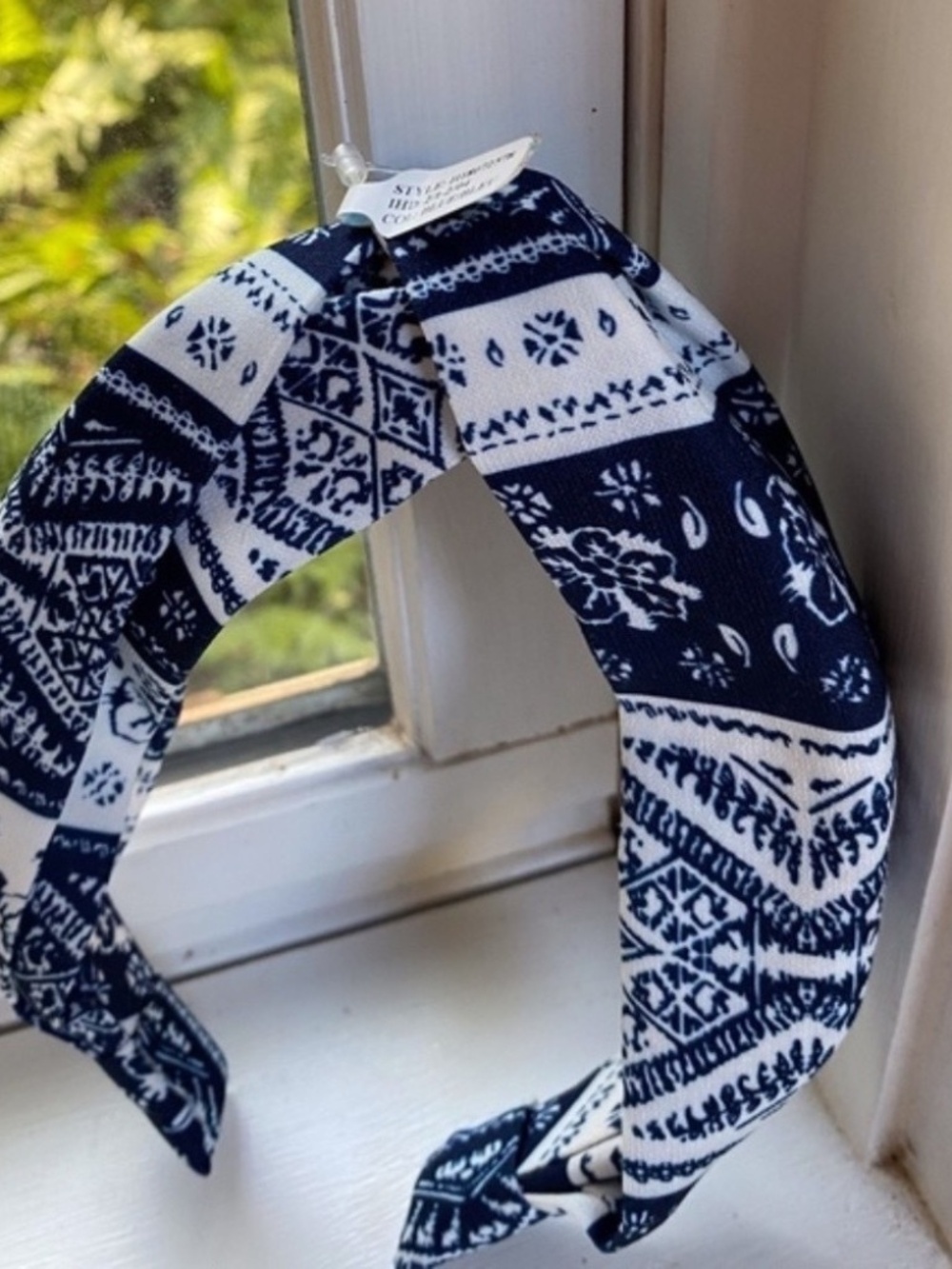 NWT Anthropologie Janie Blue Paisley Twist Headband